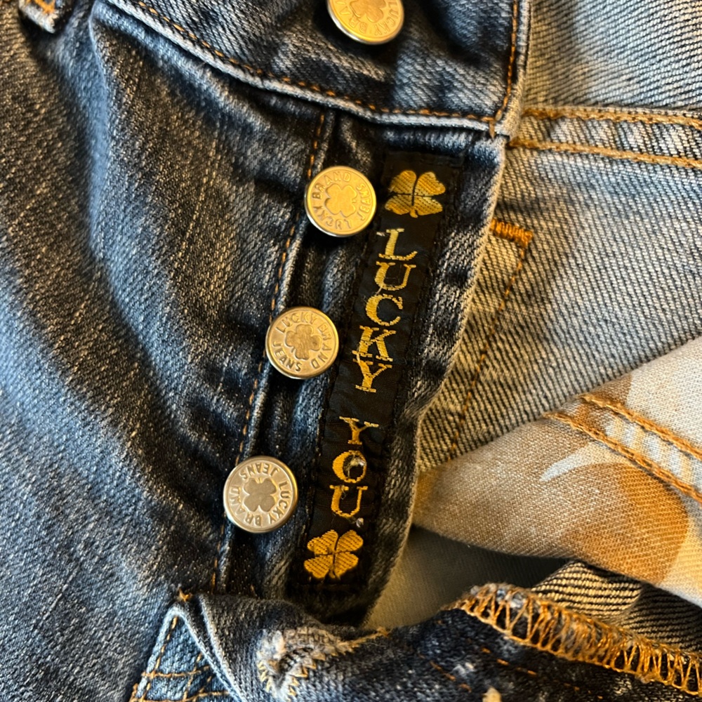 Vintage Lucky Jeans Butterfly Zip Shamrock